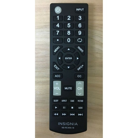 INSIGNIA NS-RC4NA-18 REMOTE CONTROL TV NS-32D311NA17 NS-32D311MX17 NS-40D420NA18 - Picture 1 of 5
